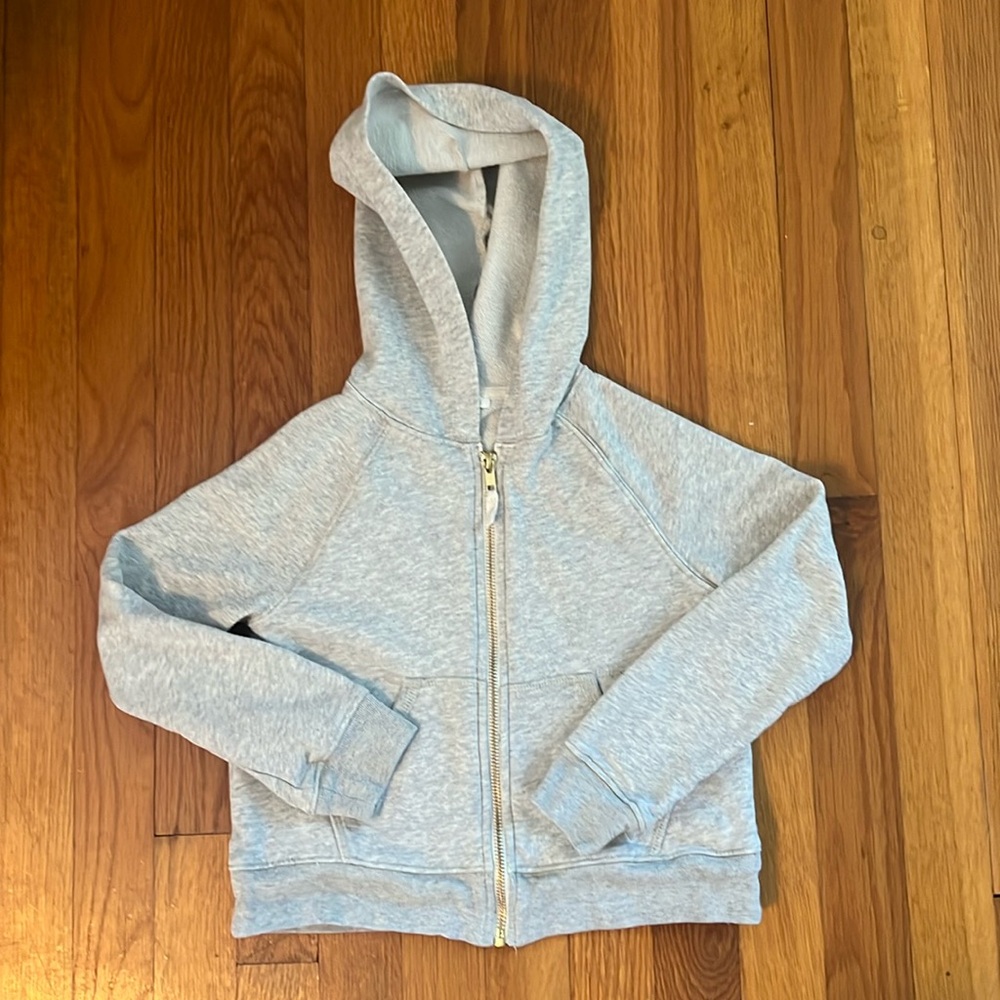 Crewcuts, girls gray zip up sweatshirt. Size small.